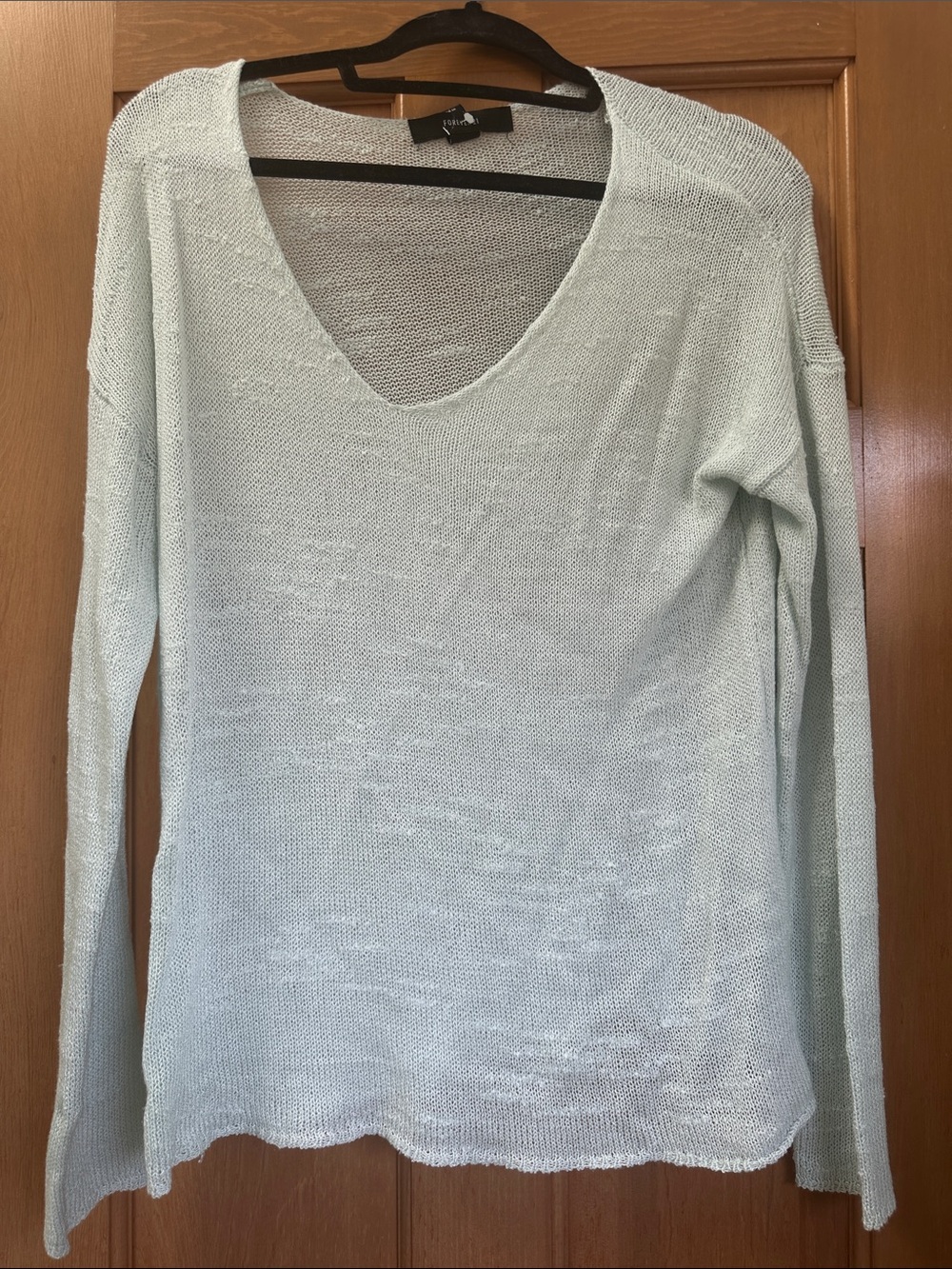 Light Mint V-Neck Women’s Sweater - Vintage Forever21